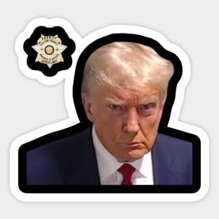 TRUMP MUGSHOT (Transparent Background) Sticker